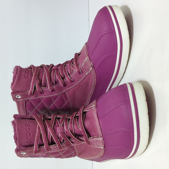 Crocs Allcast leather duck Chukka boots womans size 11 - Picture 1 of 16